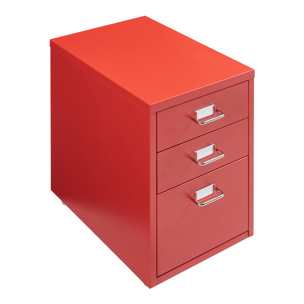 Cassettiera Kökar in Acciaio Mobile Archivio con 3 Cassetti e Rotelle - Vari Colori [en.casa]
