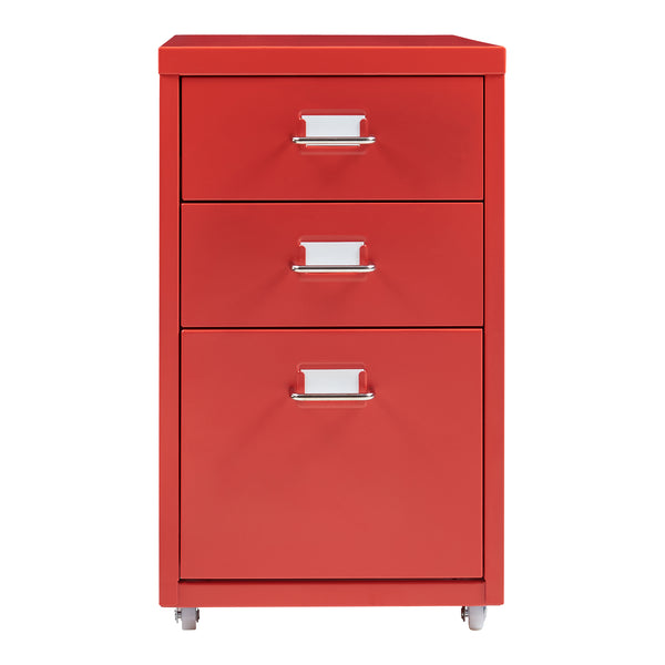 Cassettiera Kökar in Acciaio Mobile Archivio con 3 Cassetti e Rotelle - Vari Colori [en.casa]
