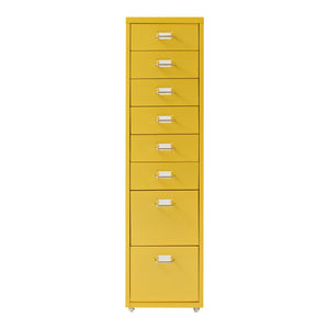 Cassettiera Kökar in Acciaio Mobile Archivio con 8 Cassetti e Rotelle - Vari Colori [en.casa]

