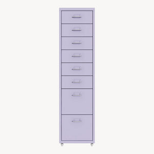 Cassettiera Kökar in Acciaio Mobile Archivio con 8 Cassetti e Rotelle - Vari Colori [en.casa]

