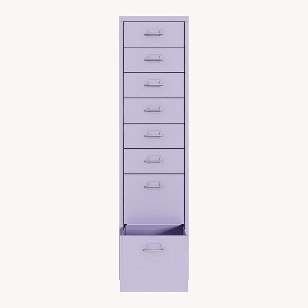 Cassettiera Kökar in Acciaio Mobile Archivio con 8 Cassetti e Rotelle - Vari Colori [en.casa]

