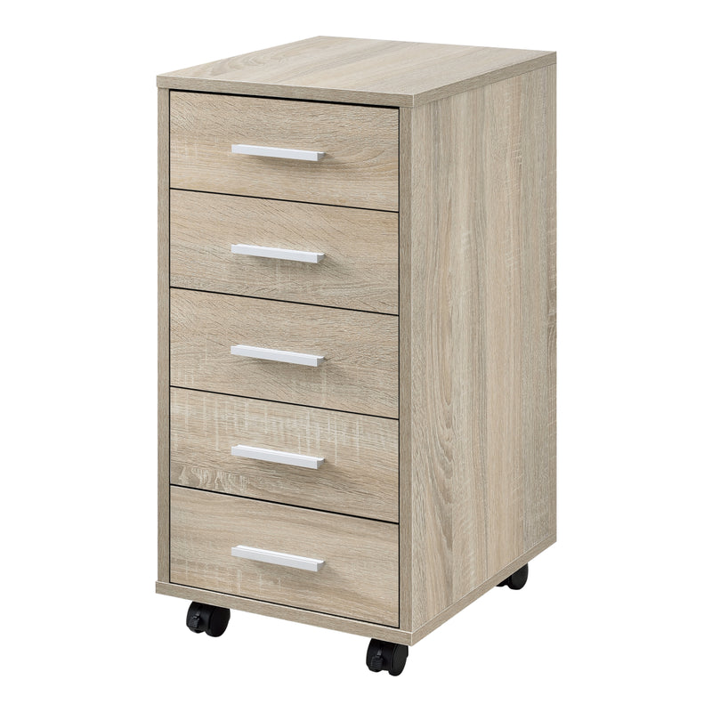 Schizzo in scala Cassettiera a Ruote Comodino con 5 Cassetti 63 x 33 x 38 cm [en.casa]