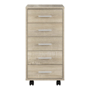 Cassettiera a Ruote Comodino con 5 Cassetti 63 x 33 x 38 cm [en.casa]