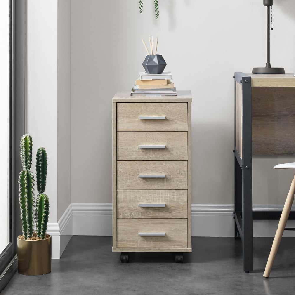 Rollcontainer Stockholm 63x33x38 cm mit 5 Schubladen in versch. Farben en.casa - premiumXL