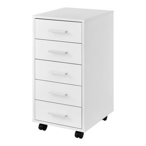 Cassettiera a Ruote Comodino con 5 Cassetti 63 x 33 x 38 cm [en.casa]