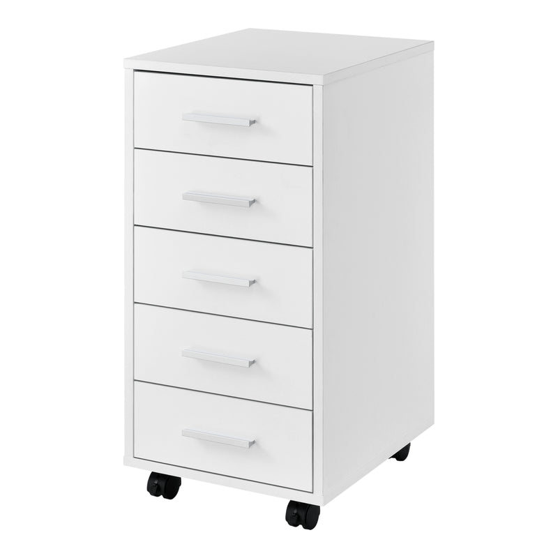 Schizzo in scala Cassettiera a Ruote Comodino con 5 Cassetti 63 x 33 x 38 cm [en.casa]