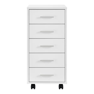 Cassettiera a Ruote Comodino con 5 Cassetti 63 x 33 x 38 cm [en.casa]