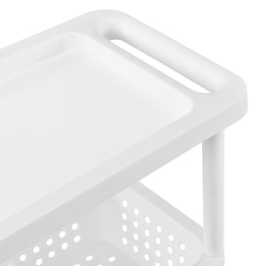 Carrello Portaoggetti con Ripiani e Ruote - Bianco [en.casa]