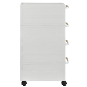 Carrello Portaoggetti con Ripiani e Ruote - Bianco [en.casa]