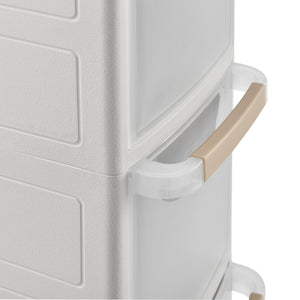 Carrello Portaoggetti con Ripiani e Ruote - Bianco [en.casa]