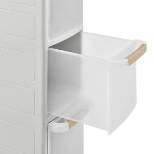 Carrello Portaoggetti con Ripiani e Ruote - Bianco [en.casa]