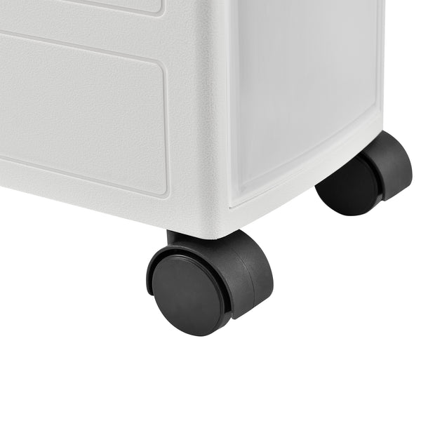 Carrello Portaoggetti con Ripiani e Ruote - Bianco [en.casa]