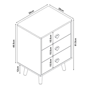 Cassettiera Sandnes per Cameretta Bambini [en.casa] 