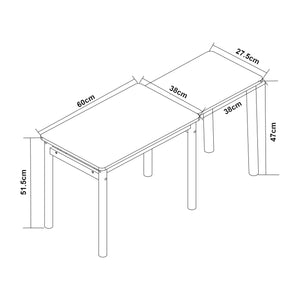 Tavolo per bambini Skellefteå 60x38x52 cm [en.casa]