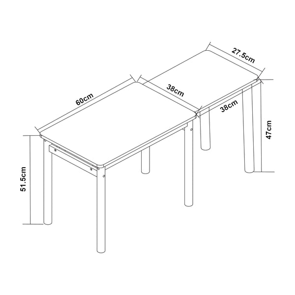 Tavolo per bambini Skellefteå 60x38x52 cm [en.casa]