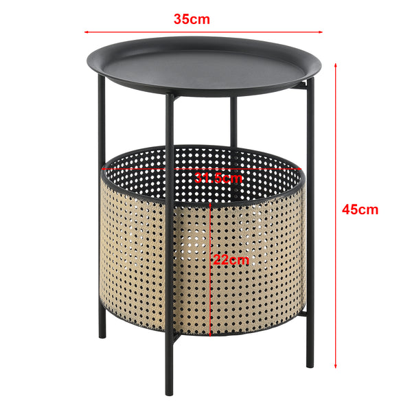 Tavolino Beaumont Nero/Sabbia varie dimensioni en.casa