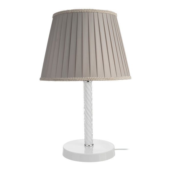 Lampada da tavolo Kilbride E27 metallo vetro tessuto in vari colori [lux.pro]