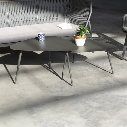 Tavolino 2 pz. Aymavilles acciaio antracite [casa.pro] - premiumXL