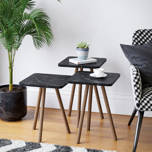 Tavolino Hobro set da 3 quadrato 49x34x34 cm [en.casa] - premiumXL