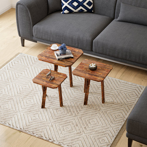 Set di tavolini Masku 3 pezzi in diversi colori [en.casa] - premiumXL