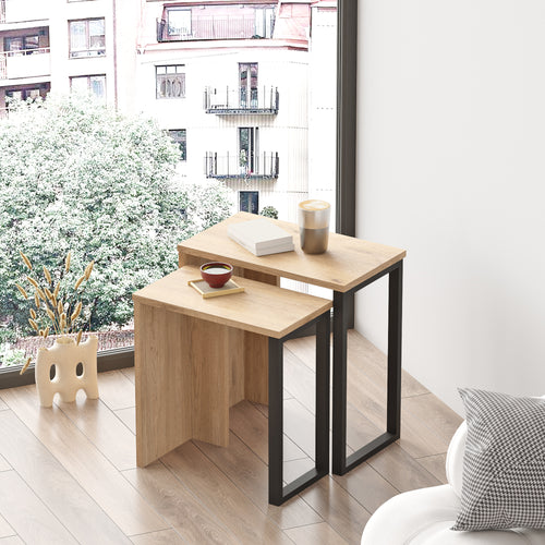 Set di 2 Tavolini Sovrapponibili Vesanto [en.casa]