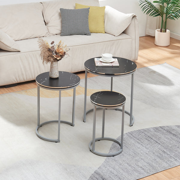 Tavolino Bornholm set da 3 in diversi colori [en.casa]