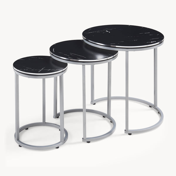 Tavolino Bornholm set da 3 in diversi colori [en.casa]