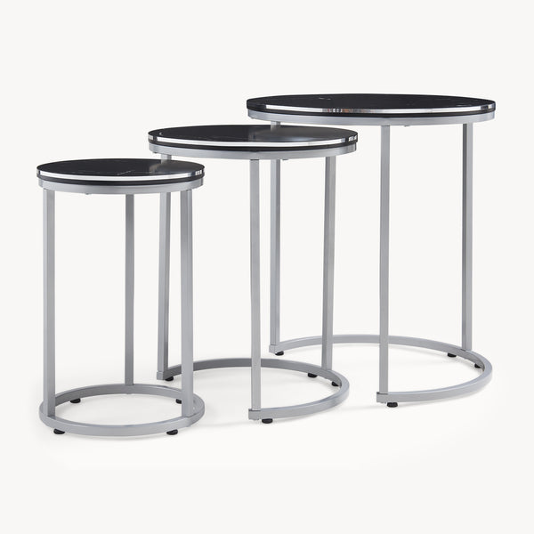 Tavolino Bornholm set da 3 in diversi colori [en.casa]