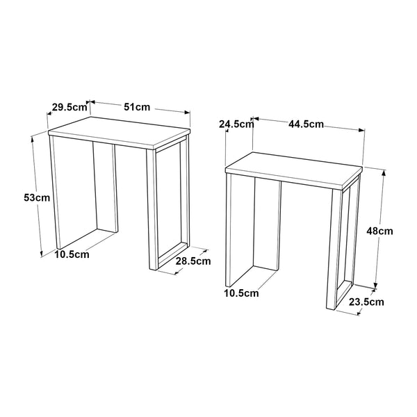 Tavolino Vesanto set da 2 [en.casa]
