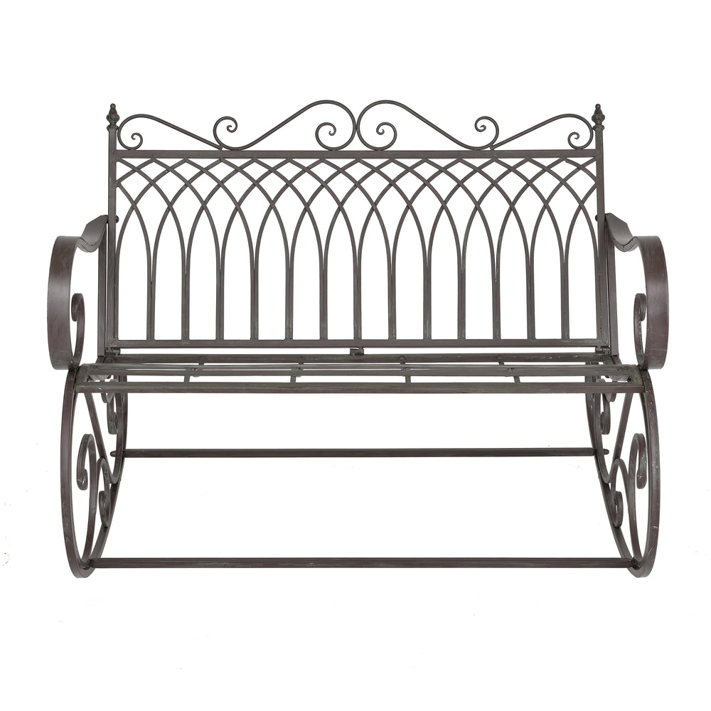 Panchina a dondolo Greenough 85x113x95cm in stile country in diversi colori en.casa - premiumXL