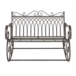 Panca a Dondolo Greenough da Giardino Vintage in Metallo 85 x 113 x 95 cm [en.casa]