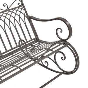 Panca a Dondolo Greenough da Giardino Vintage in Metallo 85 x 113 x 95 cm [en.casa]