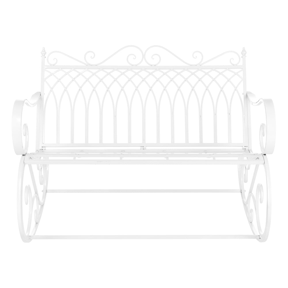 Panchina a dondolo Greenough 85x113x95cm in stile country in diversi colori en.casa - premiumXL