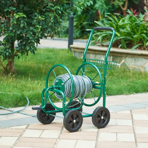 Carrello in metallo per tubo da 3/4' - fino a 60m di tubo - avvolgitubo per tubo da giardino [pro.tec]