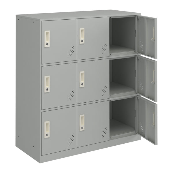 Armadio portavalori Rautavaara con 4/6/9 ante grigio chiaro [en.casa]