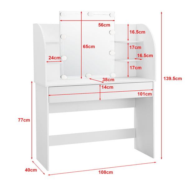 Toeletta Köla con LED in vari colori [en.casa]