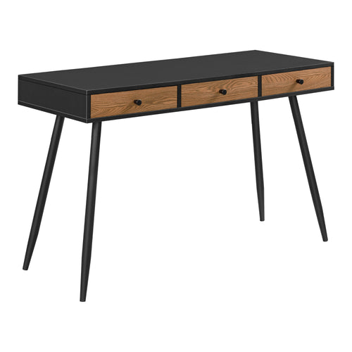 Scrivania Tumba 115x48x75cm Nero/Tonalità legno scuro en.casa - premiumXL