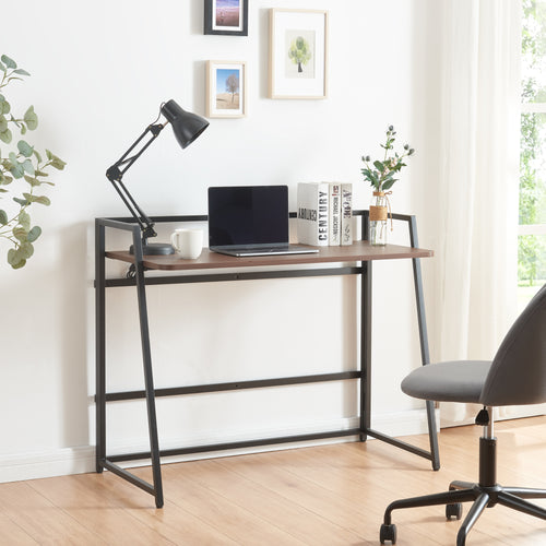 Scrivania pieghevole Ringerike 104,5x53x85,5cm Nero/Noce [en.casa]