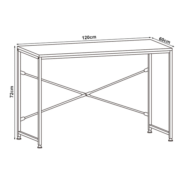Scrivania Røros 120x60x72 cm Scrivania per computer effetto quercia en.casa