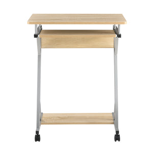 [en.casa] Scrivania per Computer 60 x 40 x 75 cm Tavolo PC con Ruote Piano Ruotabile