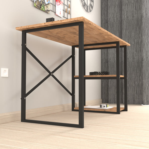 Scrivania Nittedal con scaffale 120x60x75cm in vari colori [en.casa]