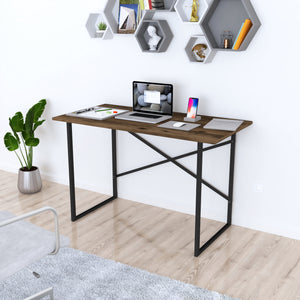 Scrivania Tavolo da Ufficio Studio Postazione di Lavoro Scrivania Semplice con Telaio in Metallo e Piano 120 x 60  cm - Vari Colori [en.casa] 