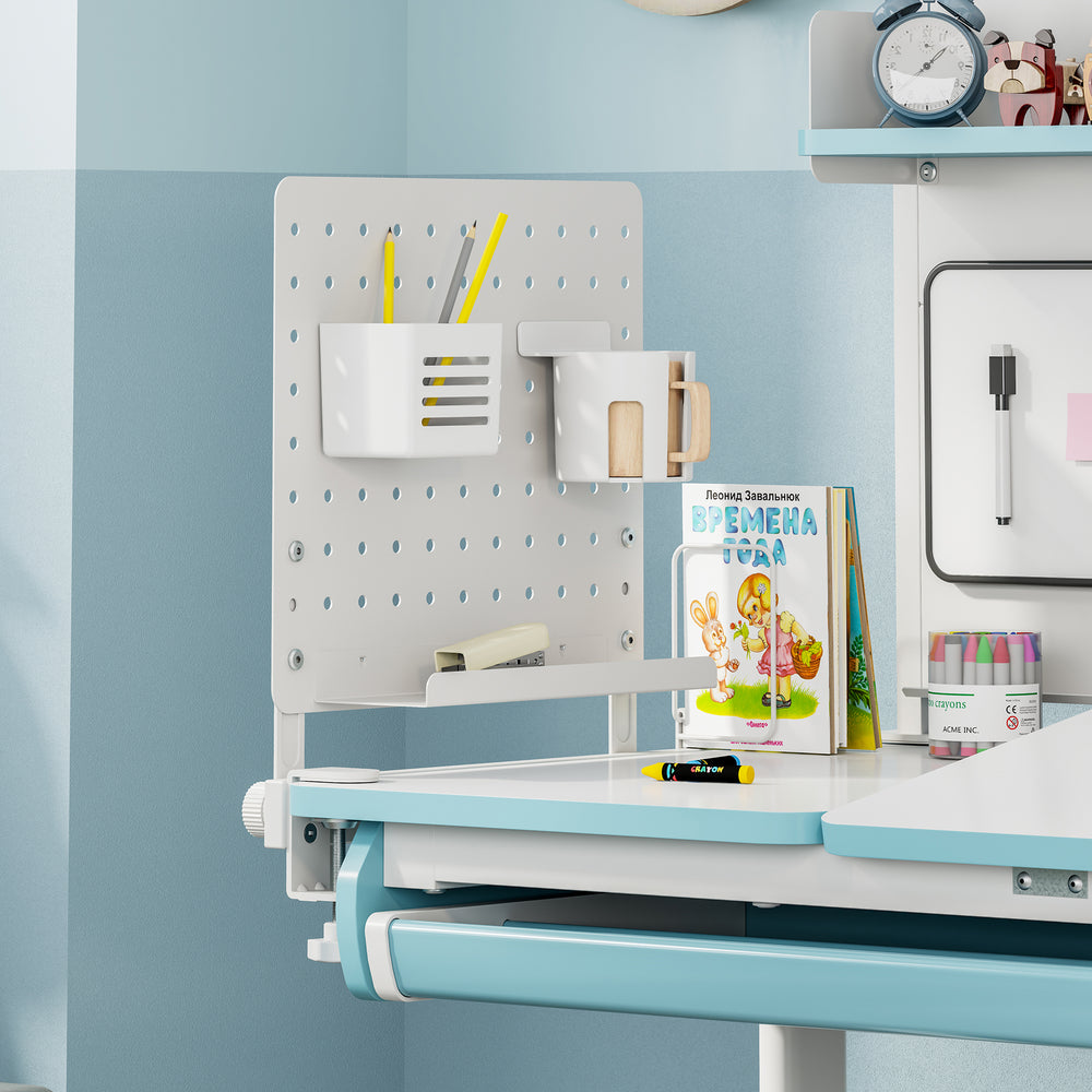 Organizer da scrivania Sauda da agganciare 50x50 cm Acciaio Bianco [en.casa]