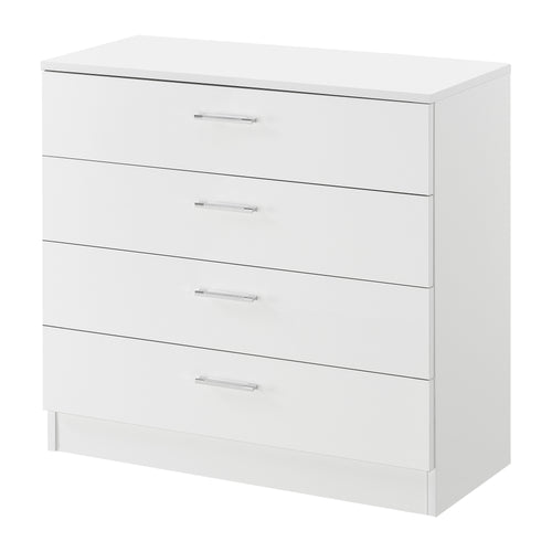 Cassettiera da Salotto / Soggiorno / Camera / Ufficio 67 x 70 x 30 cm Comò con 4 Cassetti Capienti - Bianco o Nero