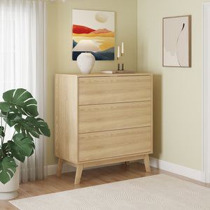 Cassettiera Aastmabospoo Comò a 3 Cassetti 90 x 80 x 40 cm  [en.casa]