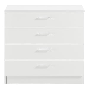 Cassettiera da Salotto / Soggiorno / Camera / Ufficio 67 x 70 x 30 cm Comò con 4 Cassetti Capienti - Bianco o Nero