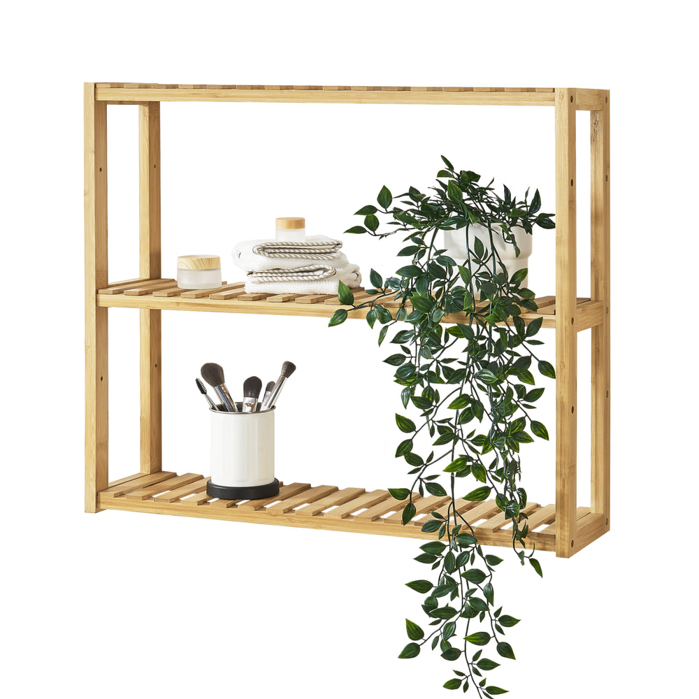 Scaffale in bambù Örnsköldsvik 60x15x54cm naturale legno [en.casa] - premiumXL