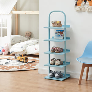 Scaffale per scarpe per bambini Poytya acciaio 96x30x27 cm [en.casa]
