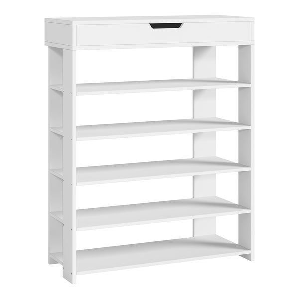 Scarpiera Boppeelo Scaffale a 5 Ripiani e Cassetto 94 x 75 x 30 cm [en.casa]