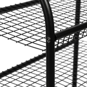 Scaffale Portascarpe 'Odder' Scarpiera a 3/4/5 Ripiani Inclinati Superfici a Rete Frontale Curvato Scarpiera Aperta in Metallo - Nero [en.casa] 